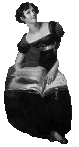 woman reading book